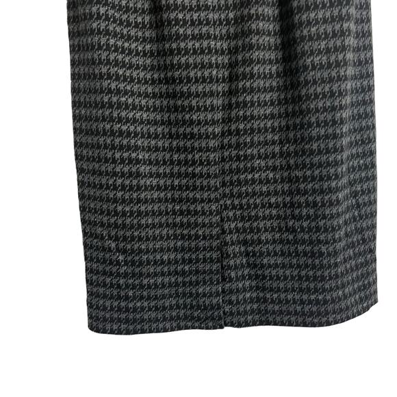 Banana Republic Black Gray Houndstooth Cap Sleeve Sheath Dress 8 Petite - Picture 6 of 6